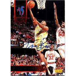 665182 Travis Best Autographed Georgia Tech Yellow Jackets 1995 Draft Signature Rookies No.7 Basketball Card