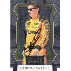 724270 Landon Cassill Autographed NASCAR, Auto Racing & SC 2017 Panini Select No.30 Trading Card