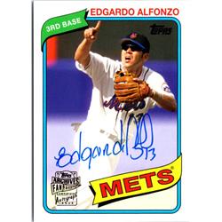 724306 Edgardo Alfonzo Autographed New York Mets 2015 Topps Archives Fan Favorites Certified No.FFAEA Baseball Card