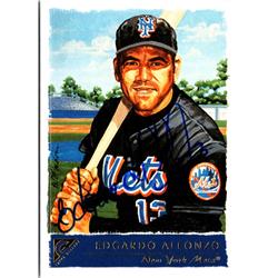 724311 Edgardo Alfonzo Autographed New York Mets 2001 Topps Gallery No.101 Baseball Card
