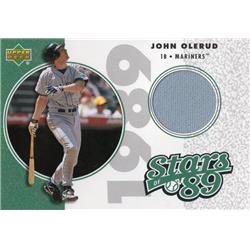 724348 John Olerud Player Worn Jersey Patch Seattle Mariners 2002 Upper Deck Stars No.SLJO Baseball Card
