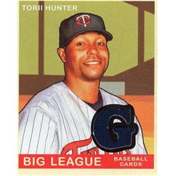 724366 Torii Hunter Player Worn Jersey Patch Minnesota Twins 2007 Upper Deck Goudey Mini No.95 Baseball Card