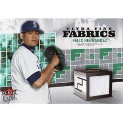724384 Felix Hernandez Player Worn Jersey Patch Seattle Mariners 2006 Fleer Ultra Fabrics No.FMFH Baseball Card