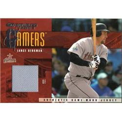 724488 Lance Berkman Player Worn Jersey Patch Houston Astros 2003 Donruss Gamers No.G34 LE 37-500 Baseball Card
