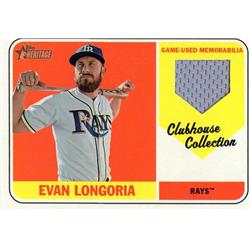 724597 Evan Longoria Player Worn Jersey Patch Tampa Bay Rays 2018 Topps Heritage Clubhouse Collection No.CCREL Baseball Card -  Autograph Warehouse