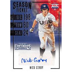 724618 Nick Gorby Autographed Texas Tech University 2016 Panini Elite Extra USA Rookie No.15UNG Baseball Card