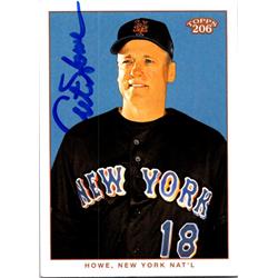 724699 Art Howe Autographed New York Mets, SC 2003 Topps 206 No.396 Baseball Card