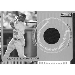 724720 Matt Lawton Player Worn Jersey Patch Minnesota Twins 2000 Topps Stadium Club No.SCS6 Baseball Card
