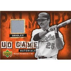 724752 Rafael Palmeiro Player Worn Jersey Patch Baltimore Orioles 2006 Upper Deck Game Materials No.UDRP Baseball Card