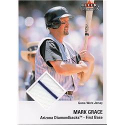 724790 Mark Grace Player Worn Jersey Patch Arizona Diamondbacks 2003 Fleer Tradition No.MG Baseball Card