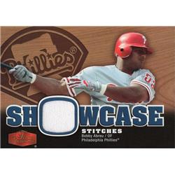 724796 Bobby Abreu Player Worn Jersey Patch Philadelphia Phillies 2006 Fleer Flair Showcase No.SSBA Baseball Card