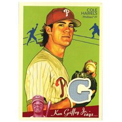 724823 Cole Hamels Player Worn Jersey Patch Philadelphia Phillies 2008 Upper Deck Goudey No.MCH Baseball Card