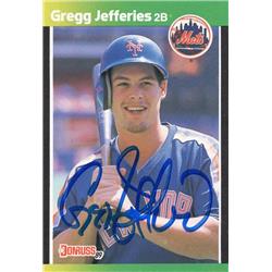 725018 Gregg Jefferies Autographed New York Mets 1989 Donruss Best No.152 Baseball Card
