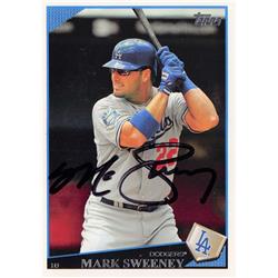 725102 Mark Sweeney Autographed Los Angeles Dodgers 2009 Topps No.222 Baseball Card