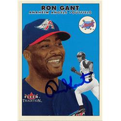 725103 Ron Gant Autographed Anaheim Angels 2000 Fleer Tradition No.U135 Baseball Card