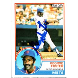 725113 George Foster Autographed New York Mets 1984 O-Pee-Chee No.80 Baseball Card