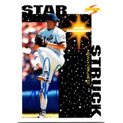 725166 Jason Isringhausen Autographed New York Mets 1996 Score Star Struck No.380 Baseball Card
