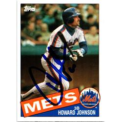 725177 Howard Johnson Autographed New York Mets 1985 Topps Traded No.64T Baseball Card