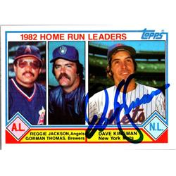 725189 Dave Kingman Autographed New York Mets 1983 Topps Leaders No.702 Baseball Card