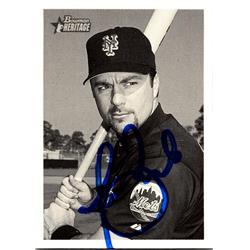 725214 Todd Zeile Autographed New York Mets 2001 Bowman Heritage No.139 Baseball Card