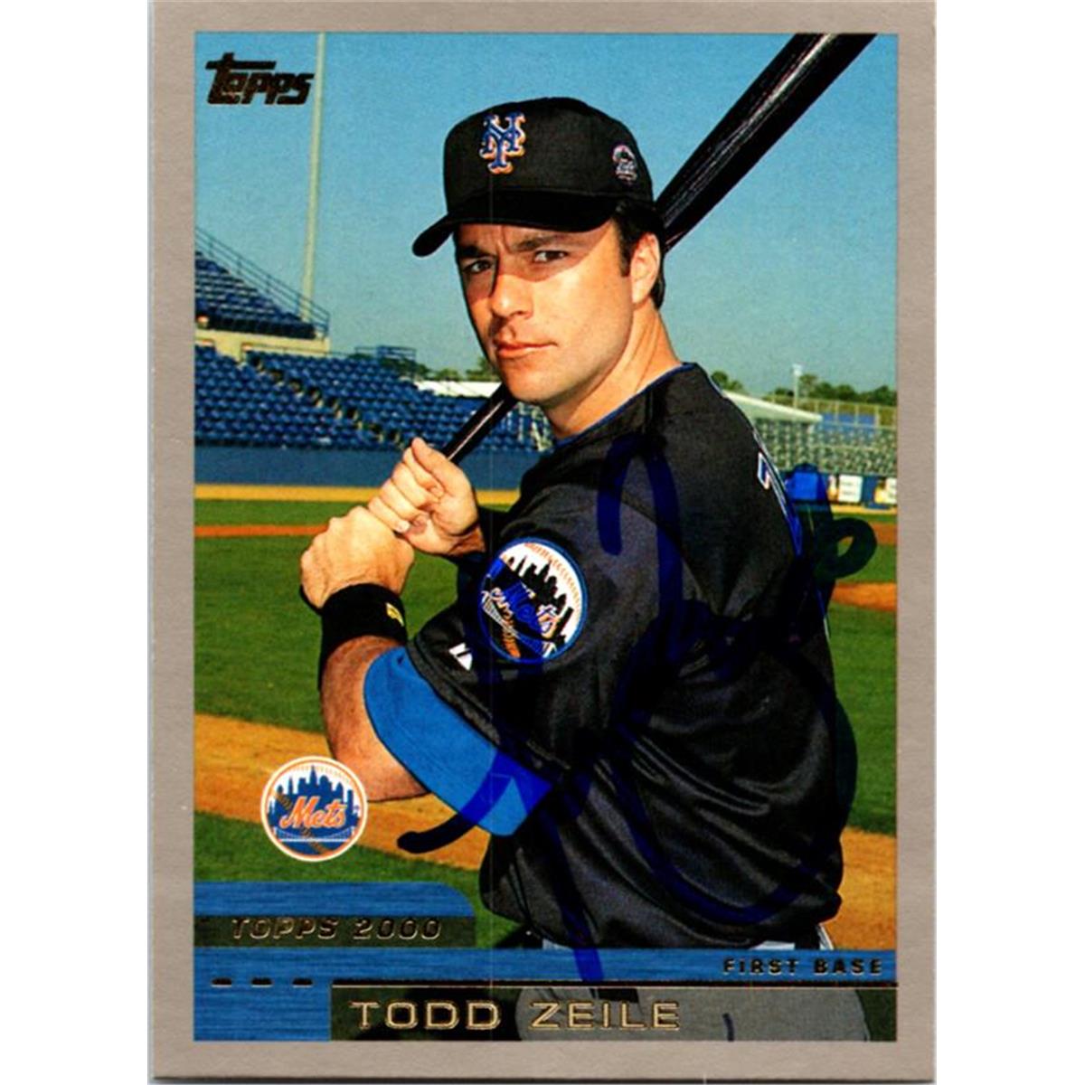 725217 Todd Zeile Autographed New York Mets 2000 Topps No.293 Baseball Card