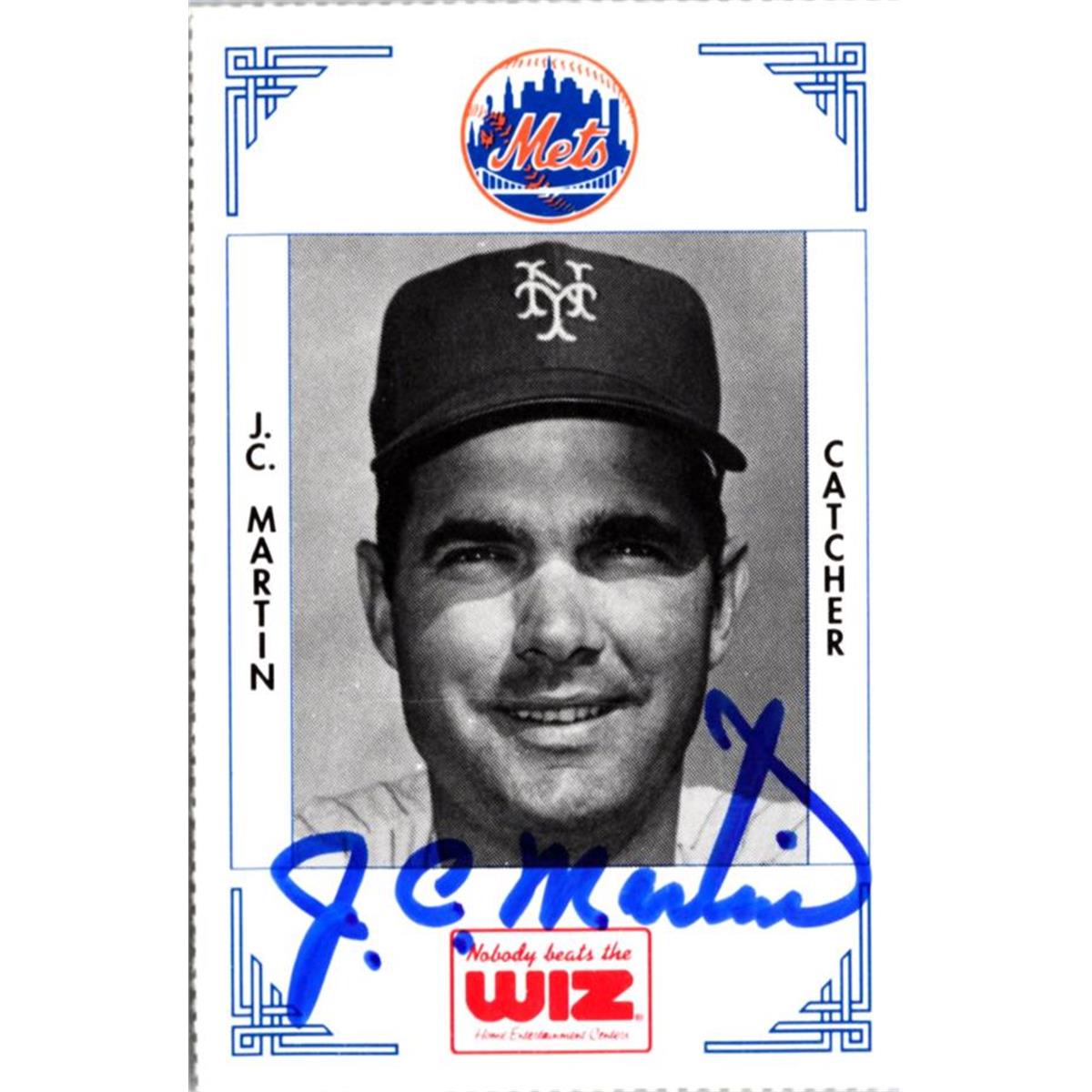 702348 Jc Martin Signed New York Mets 1991 Wiz Mini No.250 Baseball Card