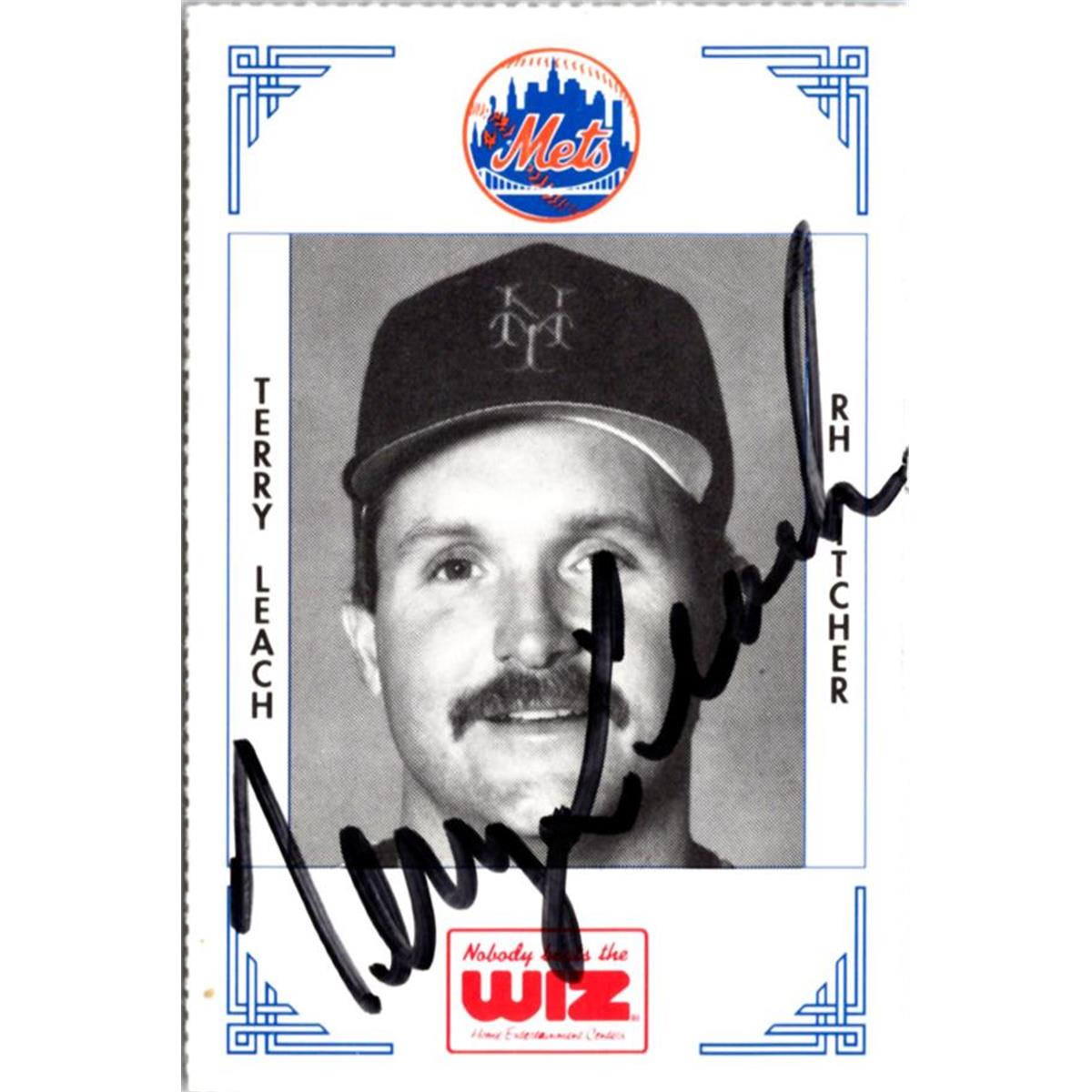 702354 Terry Leach Signed New York Mets 1991 Wiz Mini No.227 Baseball Card