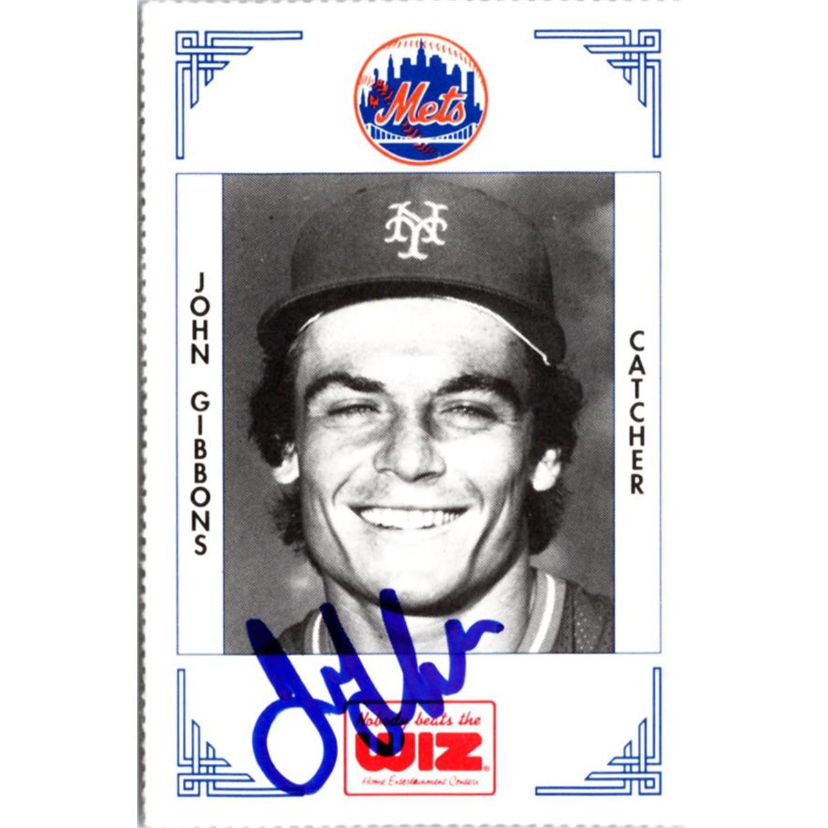 702391 John Gibbons Signed New York Mets 1991 Wiz Mini No.138 Baseball Card