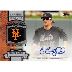 702449 Collin Cowgill Signed New York Mets 2013 Topps Chasing History No.CHACC Baseball Card