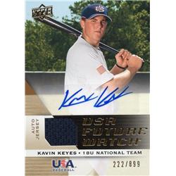 702527 Kavin Keyes Signed Player Worn Jersey Patch Oregon State, USA 2009 Upper Deck Rookie No.UFWA31 Baseball Card