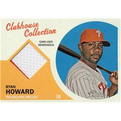 702551 Ryan Howard Player Worn Jersey Patch Philadelphia Phillies 2012 Topps Heritage Clubhouse Collection No.CCRRHO Baseball Card