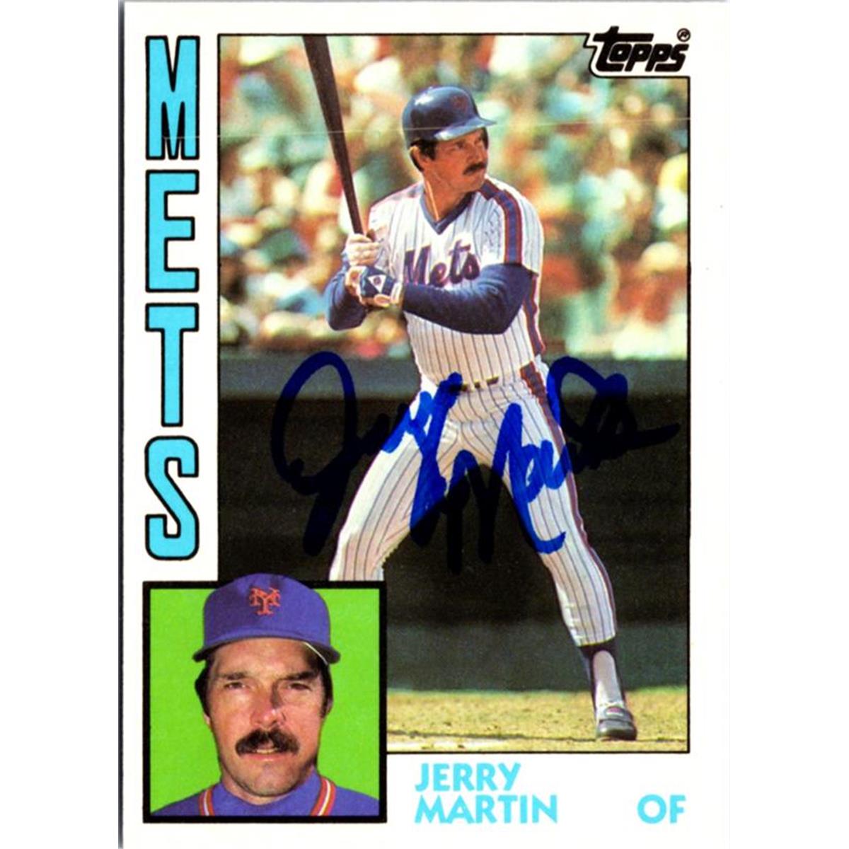 702670 Jerry Martin Signed New York Mets 1984 Topps Traded No.74t Baseball Card
