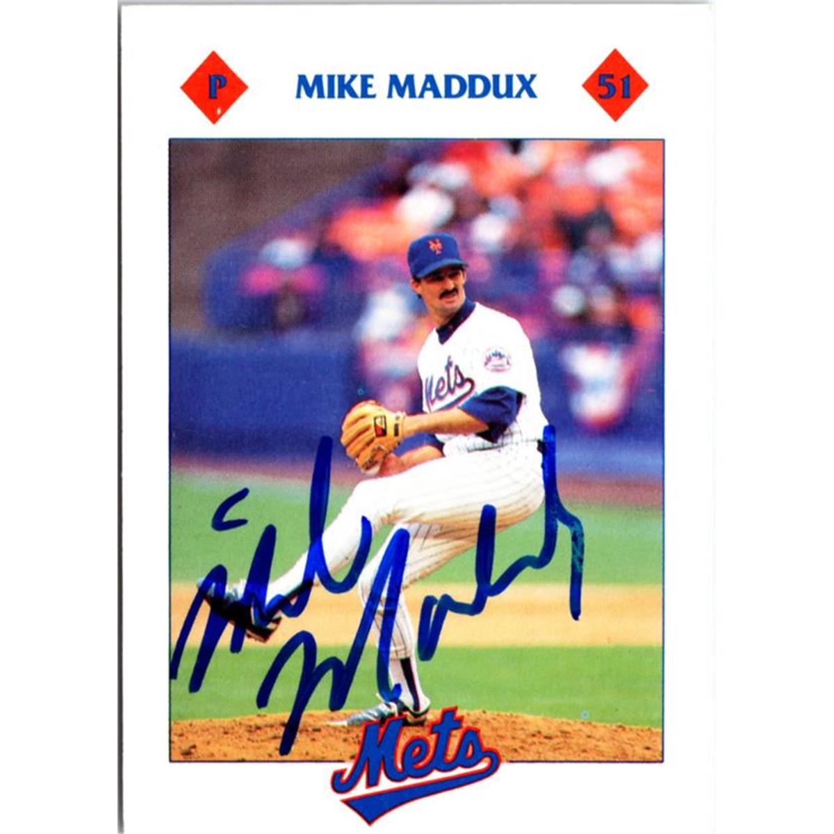 702847 Mike Maddux Signed New York Mets 1993 Kahns No.51 Baseball Card