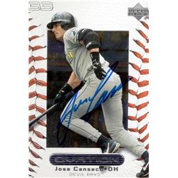 703227 Jose Canseco Signed Tampa Bay Devil Rays 2000 Upper Deck Ovation No.23 Baseball Card