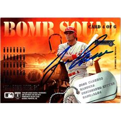 703246 Jose Canseco Signed Texas Rangers 1994 Donruss Bomb Squad No.4 Baseball Card