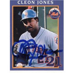 703276 Cleon Jones Signed New York Mets Yearbook Insert No.22 Perforated Edges Baseball Card