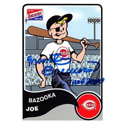 703288 Marty Brennaman Signed Cincinnati Reds 2003 Topps Bazooka No.7 Inscribed HOF 2000 Baseball Card