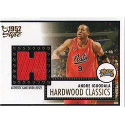703323 Andre Iguodala Player Worn Jersey Patch Philadelphia 76ers 2006 Topps Hardwood Classics No.HCRAI Basketball Card