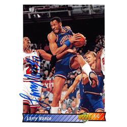 703392 Larry Nance Signed Cleveland Cavaliers 1993 Upper Deck No.281 Basketball Card