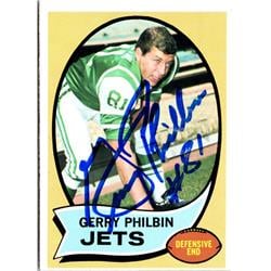 703540 Gerry Philbin Signed New York Jets, JZ 1970 Topps No.226 Football Card