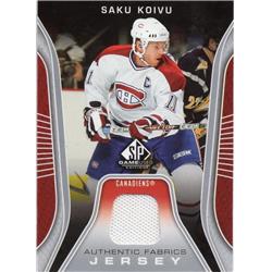 703546 Saku Koivu Player Worn Jersey Patch Montreal Canadiens 2007 Upper Deck SP No.AFSK Hockey Card