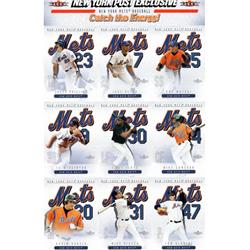 703699 2004 Fleer Sheet Uncut New York Mets Mike Piazza Tom Glavine Jose Reyes Kaz Matsui Etc Baseball Card