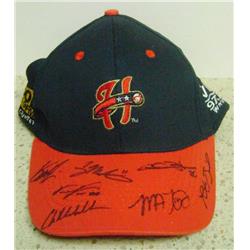 Picture of Autograph Warehouse 703745 Harrisburg Senators Autographed by Michael A Taylor More Team Members Adjustable Hat Cap
