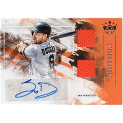 700249 Steven Duggar Autographed Player Worn Jersey Patch San Francisco Giants 2019 Panini Diamond Kings No.DMSSD Baseball Card