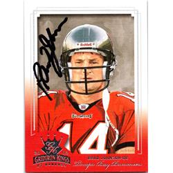 700401 Brad Johnson Autographed Tampa Bay Buccaneers, SC 2003 Donruss Gridiron Kings No.92 Football Card