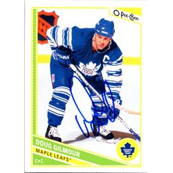 700450 Doug Gilmour Autographed Toronto Maple Leafs, SC 2013 O-Pee-Chee No.126 Hockey Card