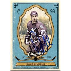 700459 Doug Gilmour Autographed Toronto Maple Leafs, SC 2010 Upper Deck Champs No.92 Hockey Card