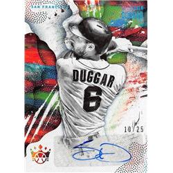 700547 Steven Duggar Autographed Player Worn Jersey Patch San Francisco Giants 2019 Panini Diamond Kings No.DKSSD LE 10-25 Baseball Card