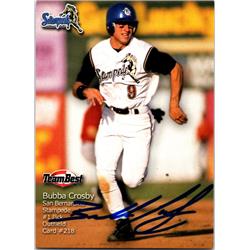 700590 Bubba Crosby Autographed San Bernardino Stampede 2000 Team Best Rookie No.218 Back Baseball Card -  Autograph Warehouse