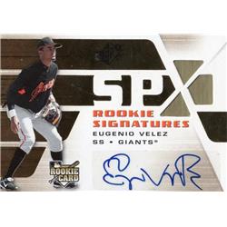 700741 Eugenio Velez Autographed San Francisco Giants 2008 Upper Deck Spx Rookie No.136 Baseball Card